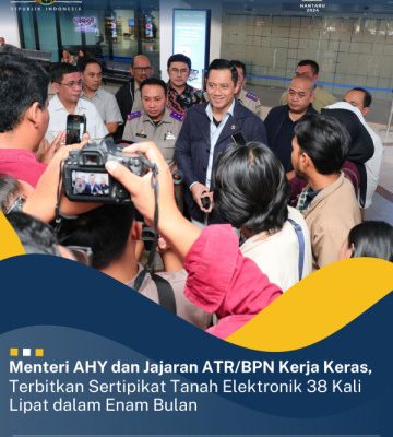 Menteri ATR/BPN: Lonjakan Kantor Pertanahan Dorong Sertipikat Tanah Elektronik Naik Signifikan!