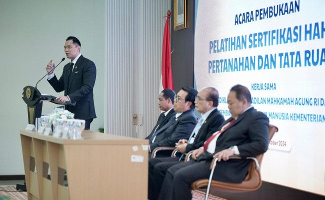 Kementerian ATR/BPN dan Mahkamah Agung Selenggarakan Sertifikasi Hakim untuk Tingkatkan Pemahaman Substansi Pertanahan dan Tata Ruang