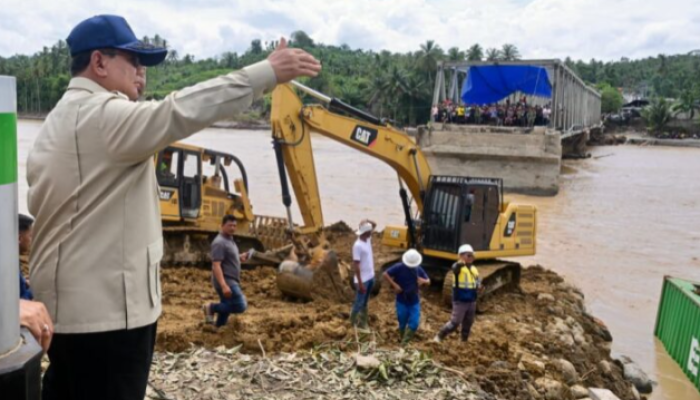 Presiden Prabowo Tinjau Pembangunan Jembatan Bailey Teupin Mane: Akses Vital Bireuen–Takengon Ditarget Pulih dalam Sepekan