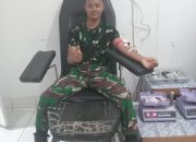 Prada Muhammad Adi Nugroho Donorkan Darah untuk Pasien Asal Numponi di RSPP Betun