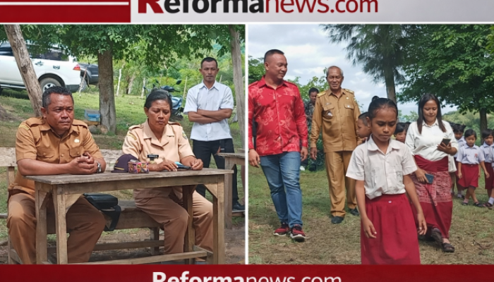 Camat Malaka Timur Bersama Kades Raiulun dan Kusa Siap Bangun Gedung Darurat SD Nekto Kelas Jauh Ninma