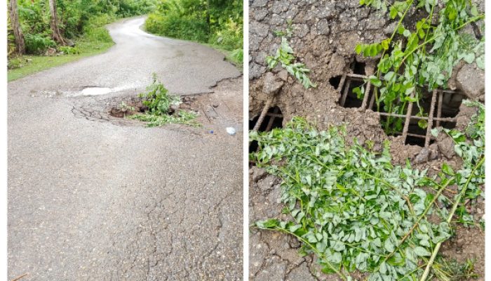 Alarm Bahaya di Jalan Teun: Rusak Parah dan Terancam Ambruk
