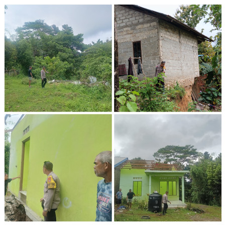 Bhabinkamtibmas Lakukan Pemantauan di Lokasi Longsor Desa Manleten