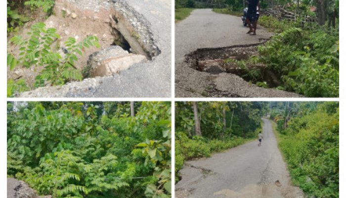 Jalan Amblas di Dusun Haliamanas Ancam Keselamatan Warga, Masyarakat Minta Perhatian Serius Pemerintah