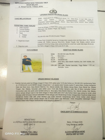 Sudah 2 Hari Tak Pulang, Remaja Asal Bene-Bene Hilang, Keluarga Minta Bantuan Warga