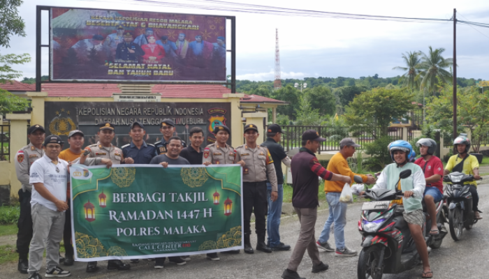 Polres Malaka dan SMSI Berbagi Berkah Ramadan: Takjil Mengalir, Toleransi Tumbuh, Kamtibmas Terjaga