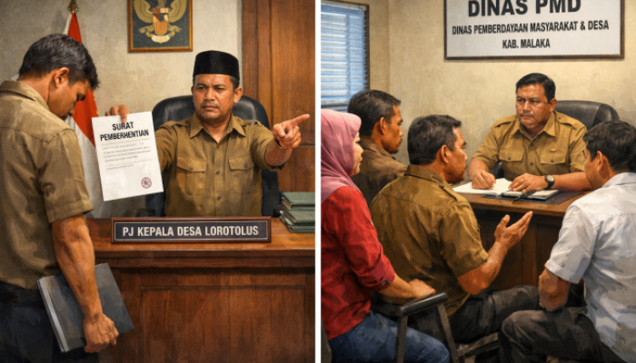 Polemik Pemberhentian Perangkat Desa Lorotolus, Rekomendasi PMD Belum Ditindaklanjuti, Perangkat Desa Datangi Kantor PMD Malaka