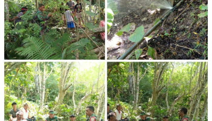 Akses Air Tersendat, Warga Oekofu Bergerak Bersama Pelajar dan Babinsa