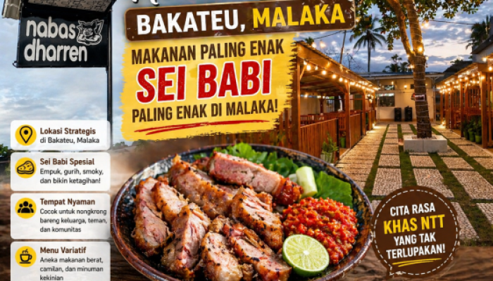 Nabas Dharren Bakateu, Tempat Nongkrong dengan Sei Babi yang Disebut-sebut Terbaik di Malaka