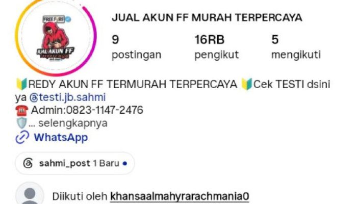 Tergiur Akun Free Fire Murah, Siswi 14 Tahun di Makassar Mengaku Jadi Korban Dugaan Penipuan Online