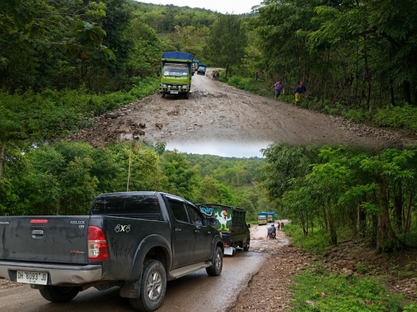 Jalan Fatuahu–Sanleo Rusak Parah, Truk Bermuatan Berat Kesulitan Melintas