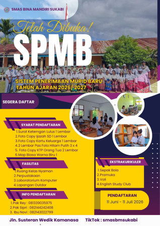 SMAS Bina Mandiri Sukabi Buka Penerimaan Murid Baru Tahun Ajaran 2026/2027