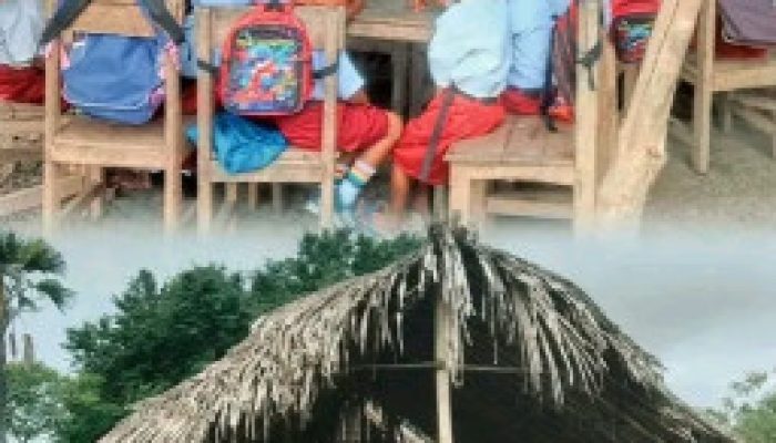 Belajar di Gedung Nyaris Roboh, Siswa SDN Nunfutu Terpaksa Gabung Kelas Saat Hujan
