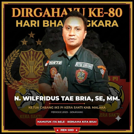 HUT Bhayangkara ke-80, Ketua IKS PI Kera Sakti Cabang Malaka Tegaskan Komitmen Dukung Polri Jaga Kamtibmas