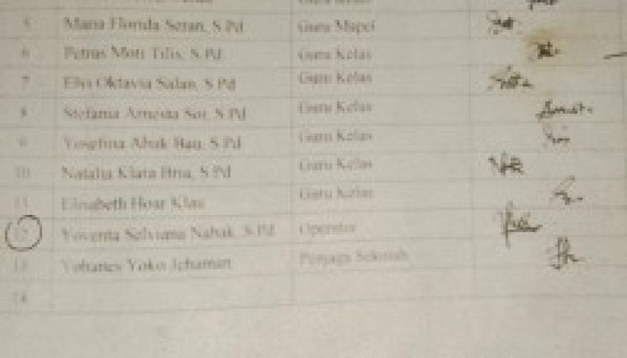 Babak Baru Dugaan Pemalsuan Dokumen BOS SDK Manumuti, Muncul Nama Anak Kepala Sekolah sebagai Penjaga Sekolah yang Dipertanyakan Guru