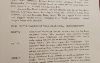 Kader GMNI Diduga Ditolak Jadi Calon Sekdes Loonuna karena Kritis terhadap Kepala Desa, Hasil Klarifikasi di Kecamatan Tuai Sorotan