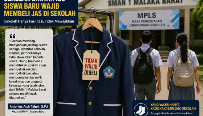 Kepala SMAN 1 Malaka Barat Bantah Isu Siswa Baru Wajib Membeli Jas di Sekolah