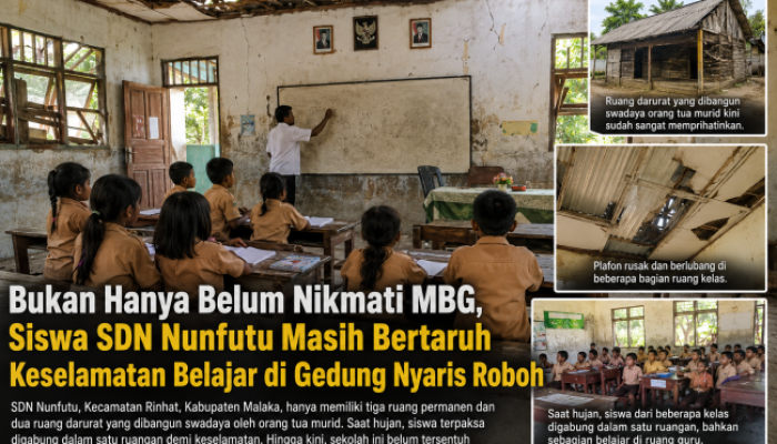 Bukan Hanya Belum Nikmati MBG, Siswa SDN Nunfutu Masih Bertaruh Keselamatan Belajar di Gedung Nyaris Roboh