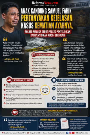 Anak Kandung Samuel Fahik Pertanyakan Kejelasan Kasus Kematian Ayahnya, Polres Malaka Sebut Proses Penyelidikan dan Penyidikan Masih Berjalan