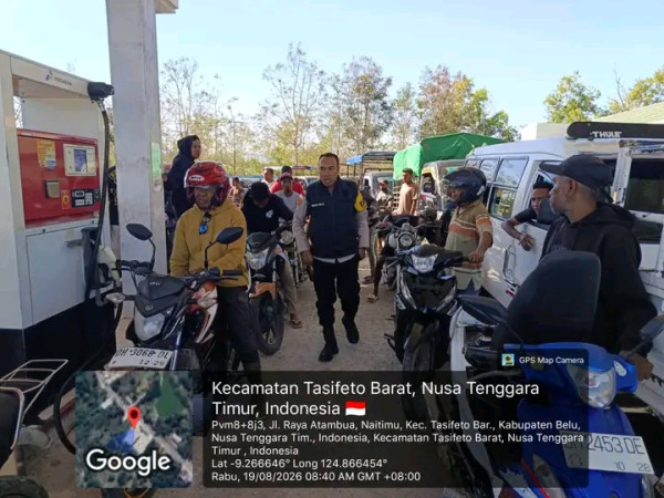 Polsek Tasbar Kawal Distribusi BBM, Kapolsek: Warga yang Butuh Perjalanan Harus Mendapat Kesempatan