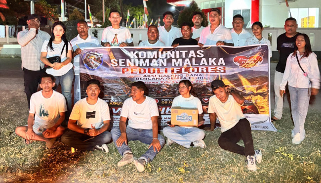 Kapolres Malaka Dukung Aksi Kemanusiaan Seniman, Donasi Korban Gempa Flores Capai Rp9,8 Juta