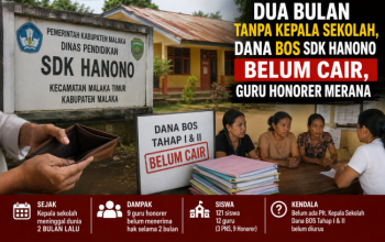 Dua Bulan Tanpa Kepala Sekolah, Dana BOS SDK Hanono Belum Cair, Guru Honorer Merana