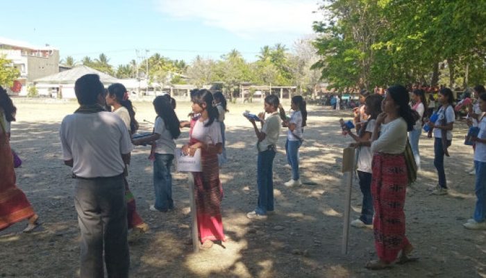 Detik-Detik Menuju Perarakan Ina Maria Nai Feto Malaka, Drumband Mulai Bersiap